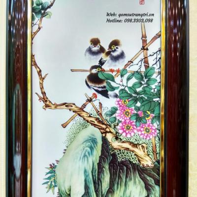Bộ Tranh Sứ Tứ Quý Mã TL015